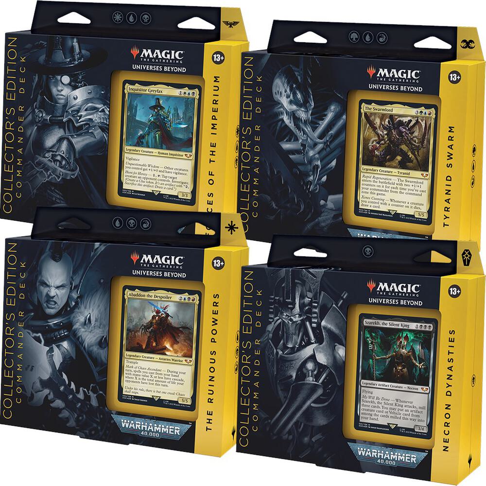 Magic: The Gathering Warhammer 40,000 Commander Deck Display (4 Collector’s Edition Decks) | Complete Set