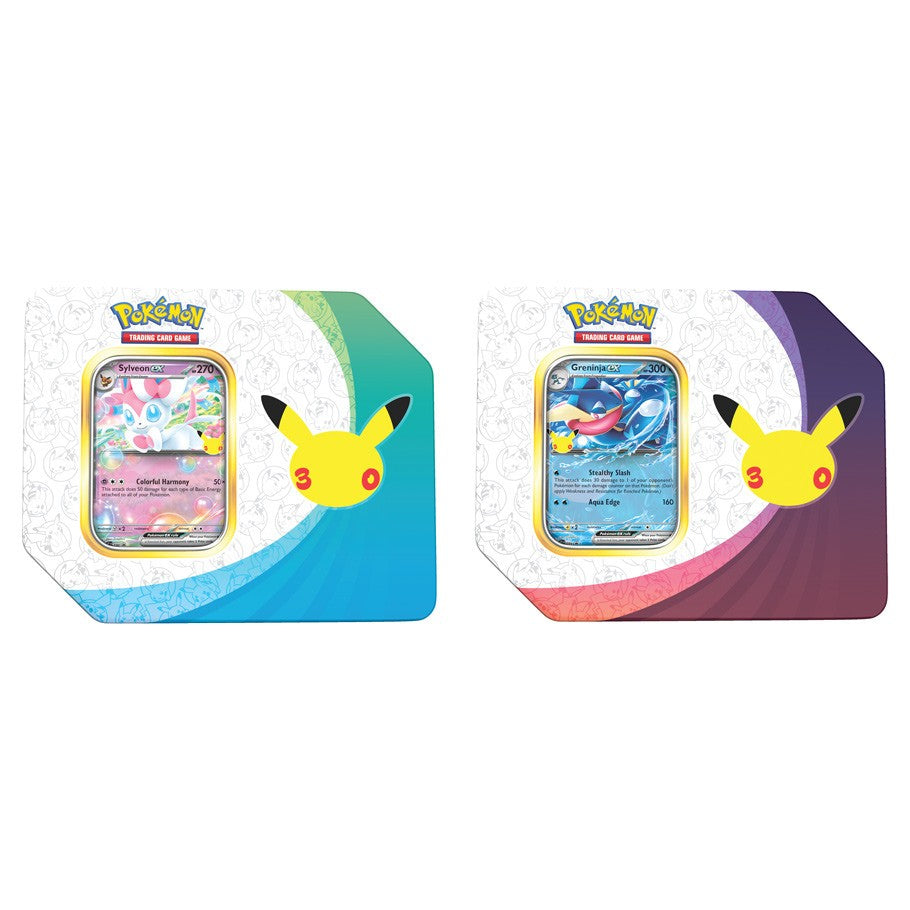 Pokémon TCG 30th Celebration ex Tin Case (6 Tins) | Factory Sealed Pokémon 30th Anniversary Collection