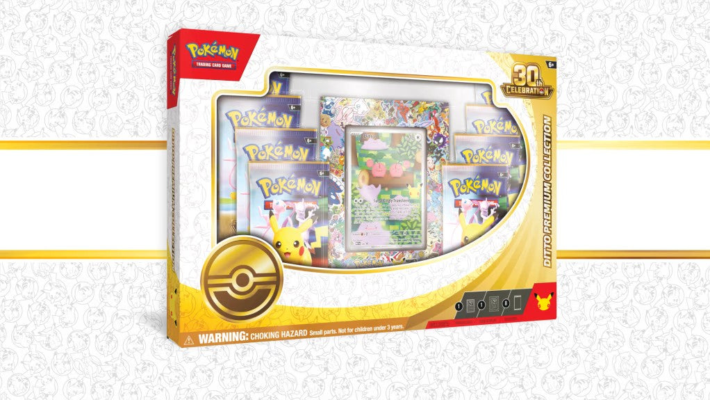Pokémon TCG 30th Celebration Ditto Premium Collection Case (6 Collections) | Factory Sealed Pokémon 30th Anniversary