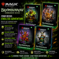 Magic: The Gathering Bloomburrow Commander Deck Display (4 Decks) – Complete Set of All Preconstructed Commander Decks
